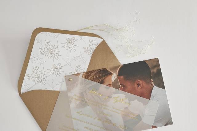 Invitación Laminado Oro