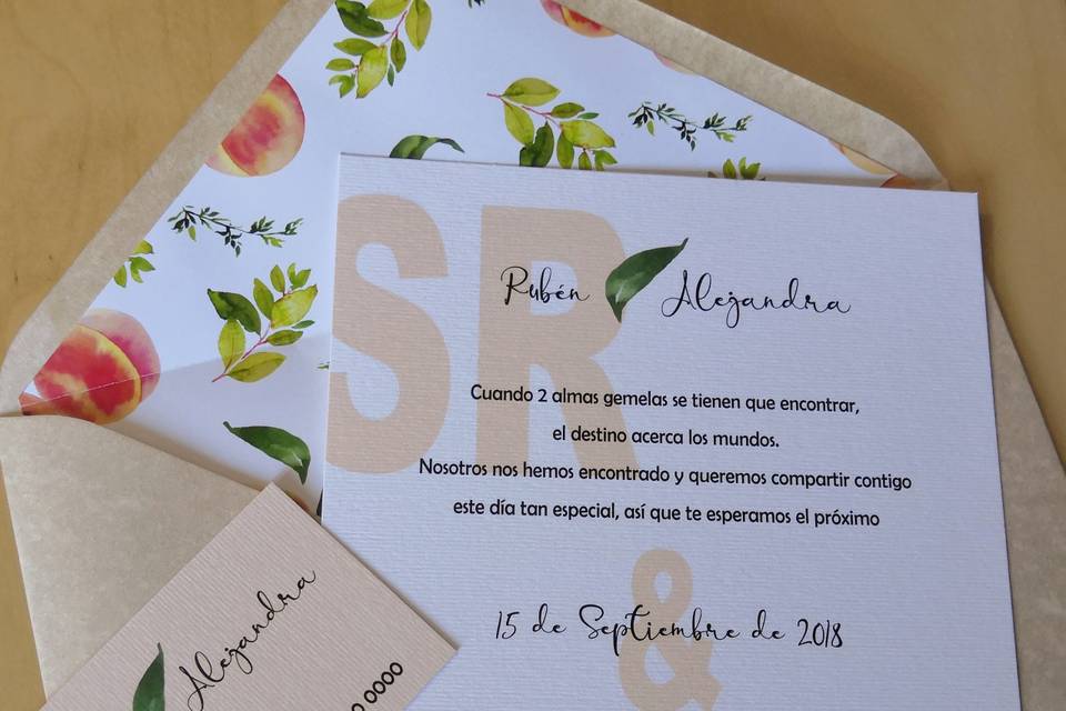 Invitación Melocotón