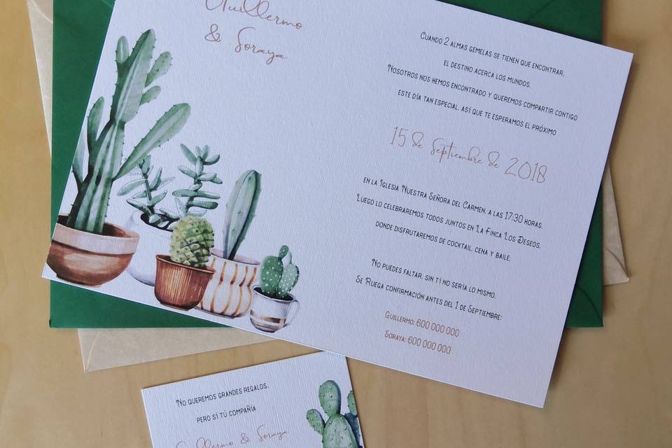 Invitación Cactus