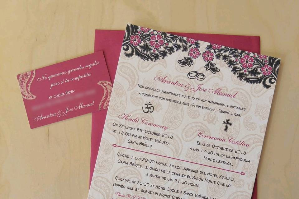 Invitación Indú Elegante