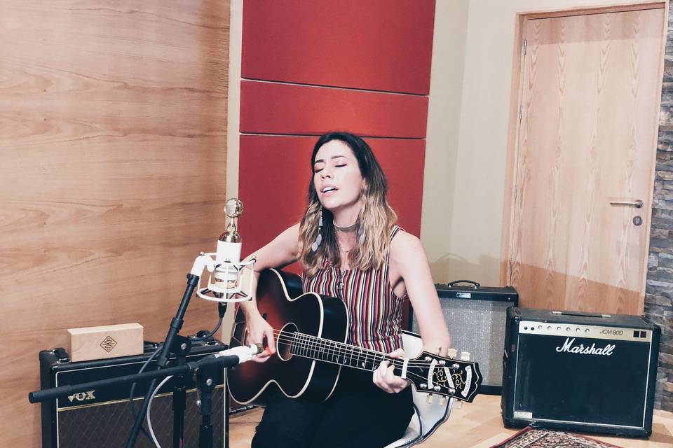 En el estudio de grabación