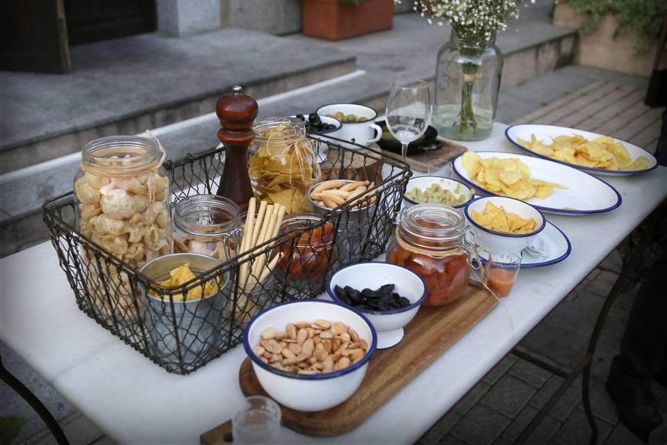 Mesa de bienvenida