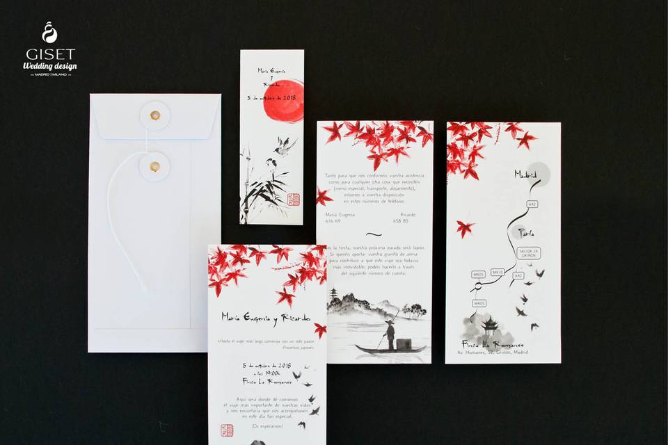 Invitación estilo japonés