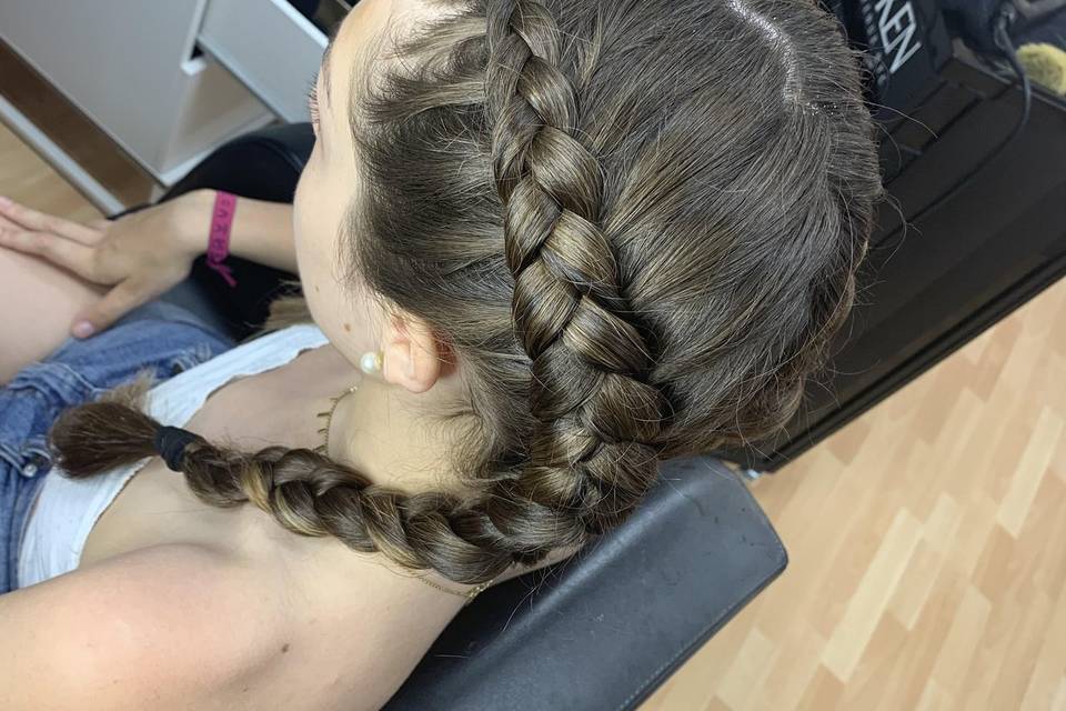 Trenza de boxeadora