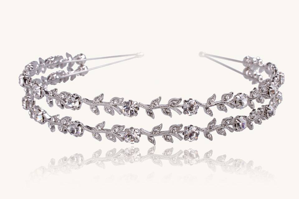 Tiara doble strass