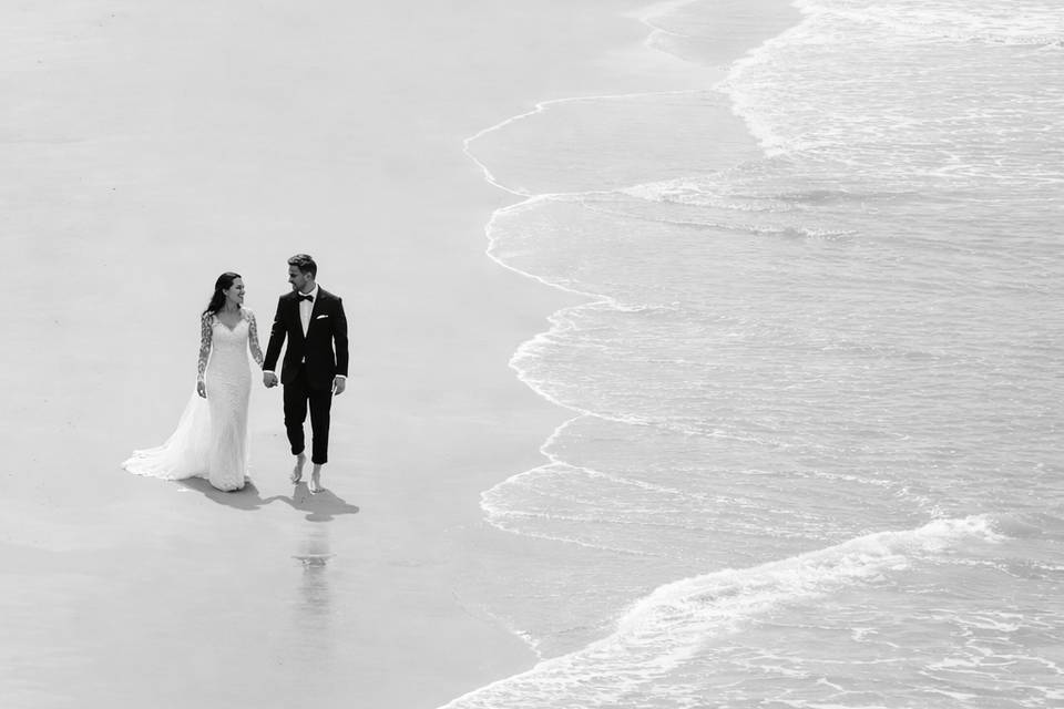 ByN post boda playa
