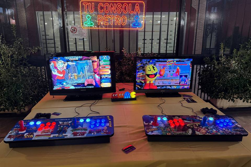 Estaciones de juegos en boda