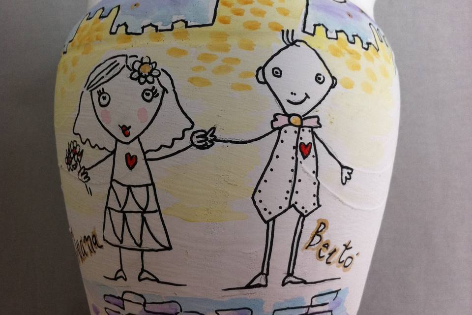 Botijos diseño novios