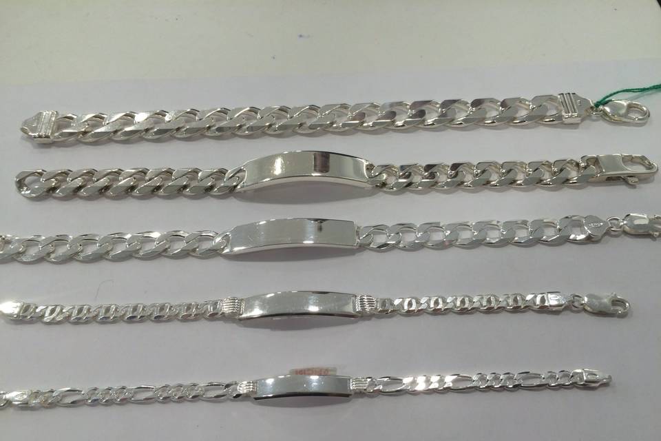 Pulseras en plata para grabar