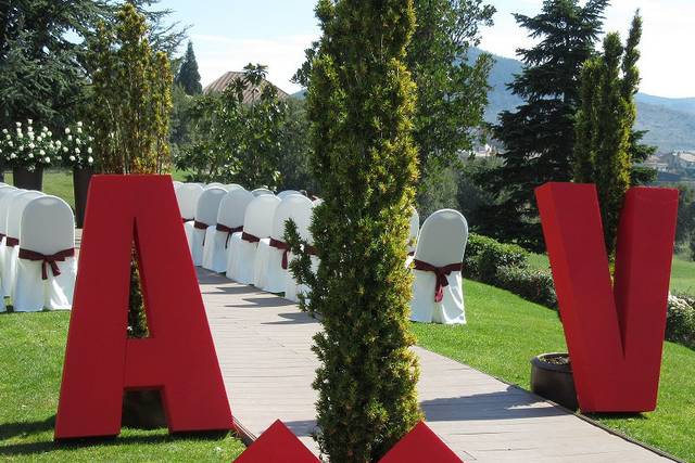 Letras gigantes de porexpan blanco