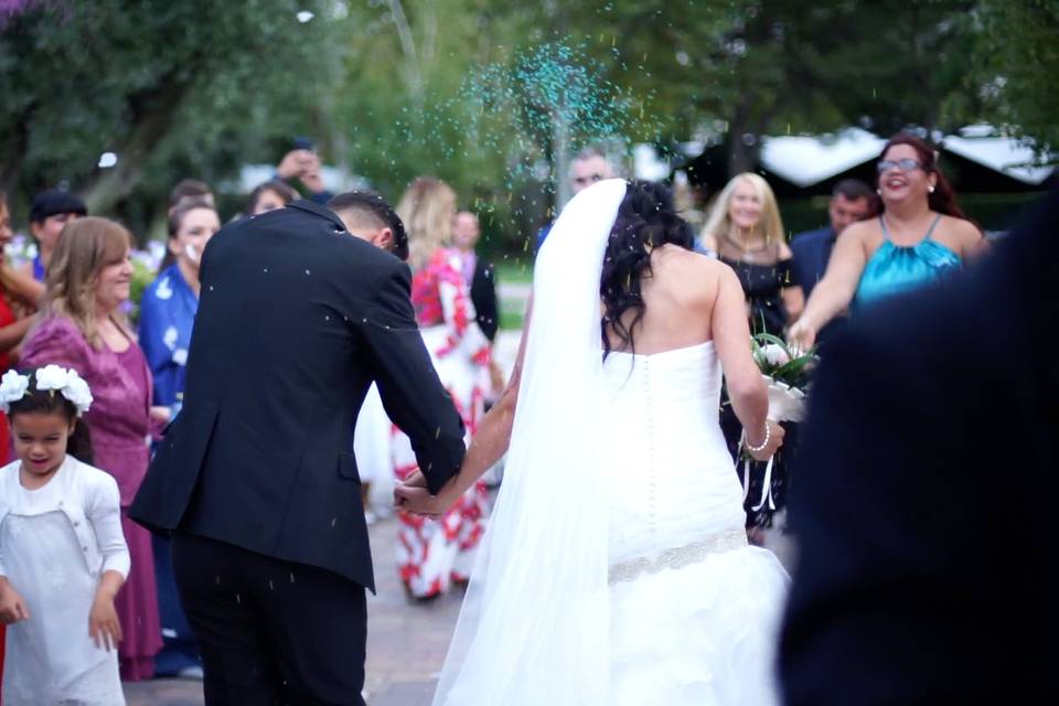 Entrando en la ceremonia