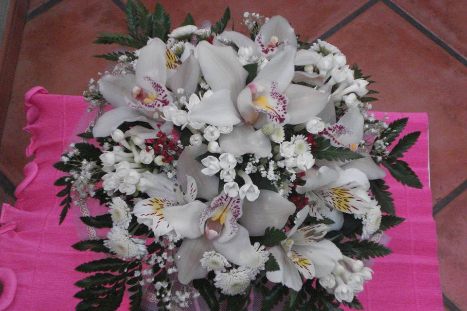 Ramo buquet para novia de orquídeas