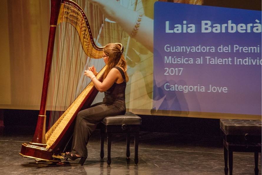 Tocando en una gala de premios