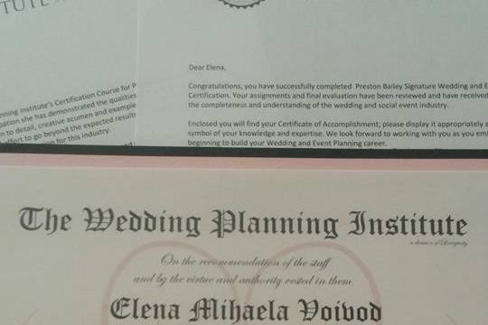Certificado wedding planning
