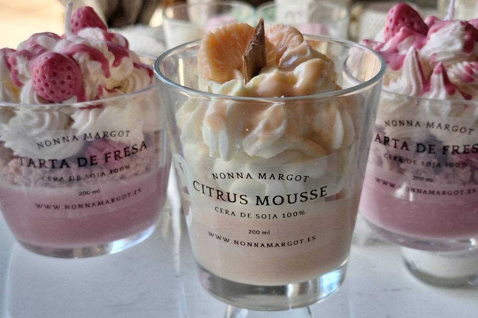 Vela gourmet postre