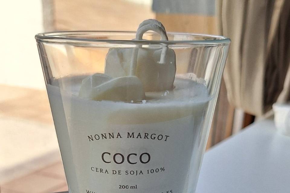 Vela aromáticas coco