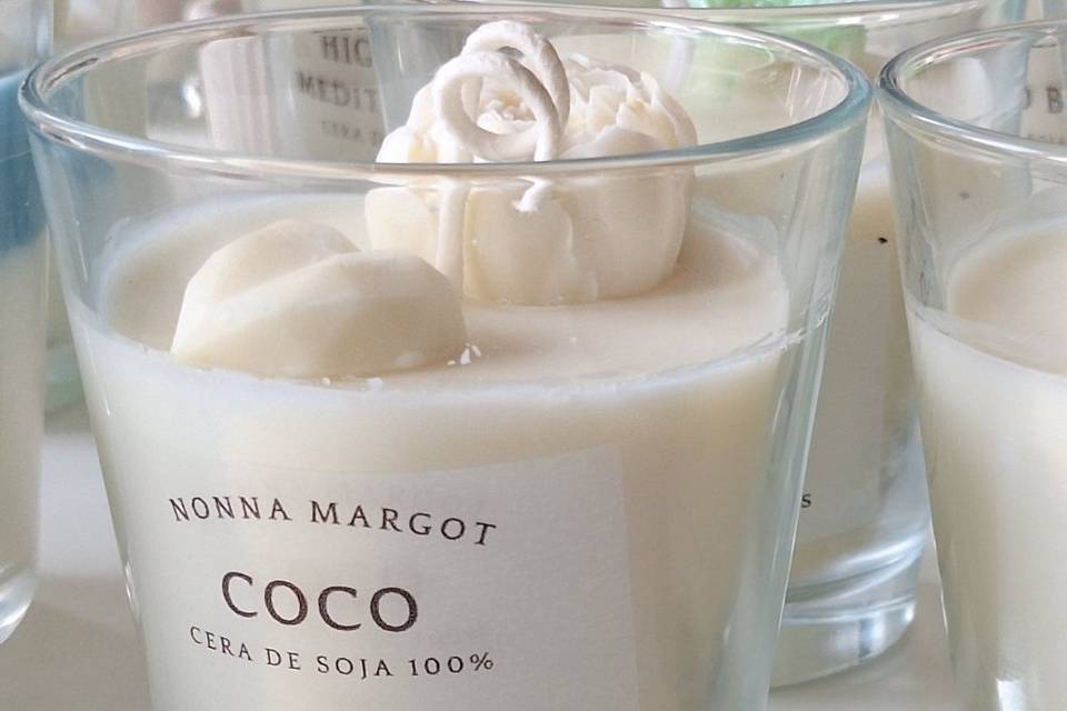 Vela aromáticas coco