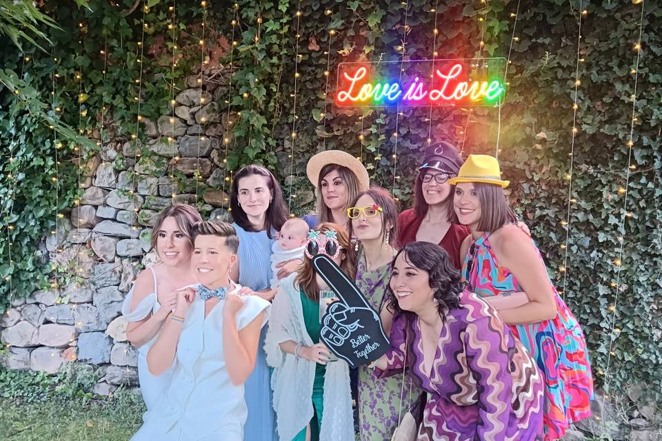 Photocall en el jardín