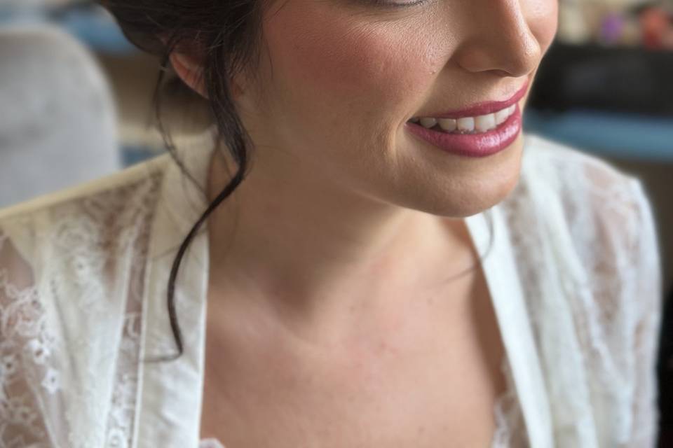 María, maquillaje de novia.