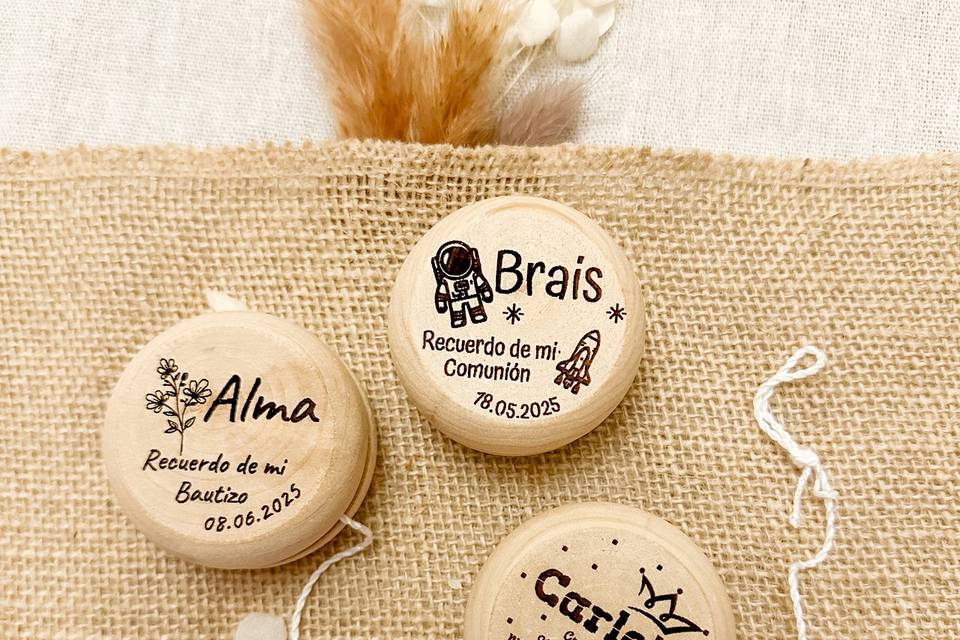 Yoyos de madera personalizados