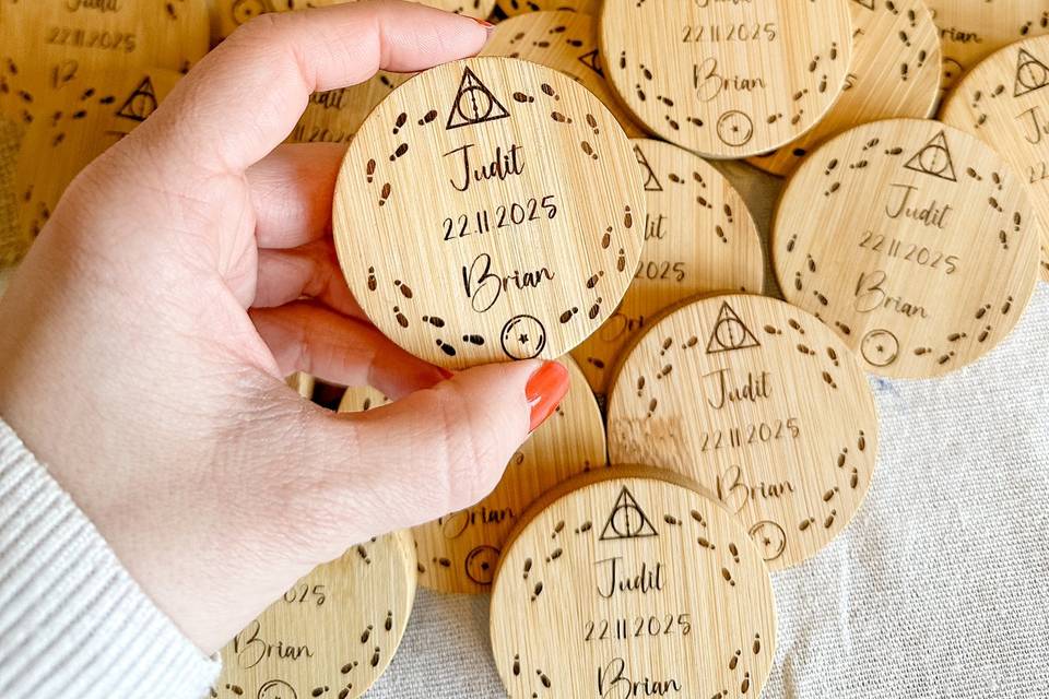 Abridores de madera personaliz