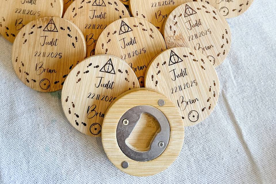 Abridor madera imantado