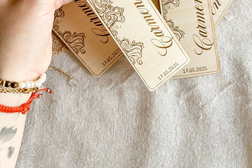 Marca páginas de madera