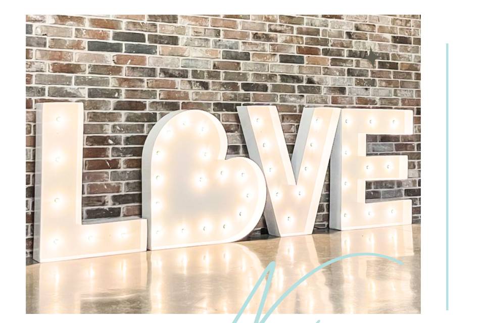 LETRAS LOVE CON LUCES