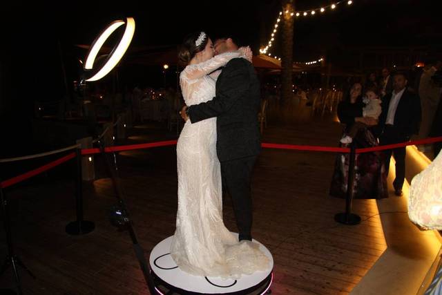 Novios en la plataforma