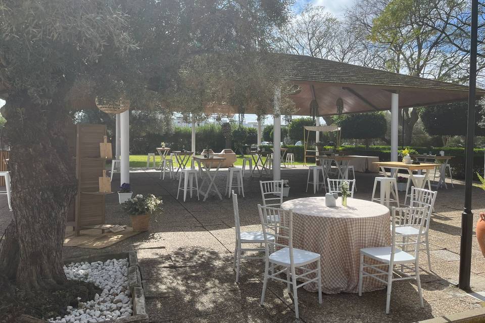 Pérgola desde el exterior
