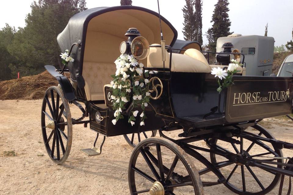 Coche de caballos decorado