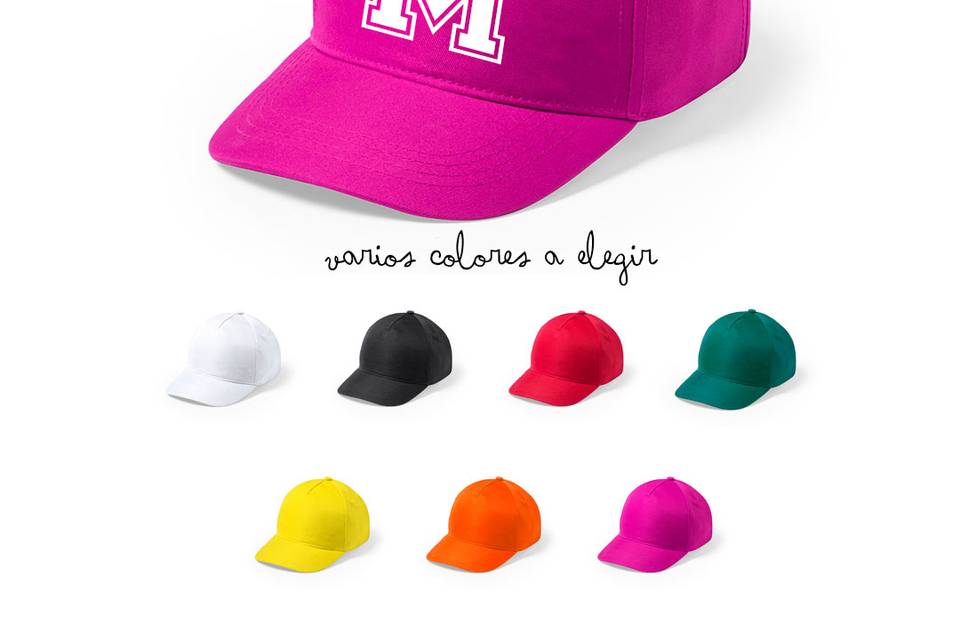 Gorras con inicial invitados