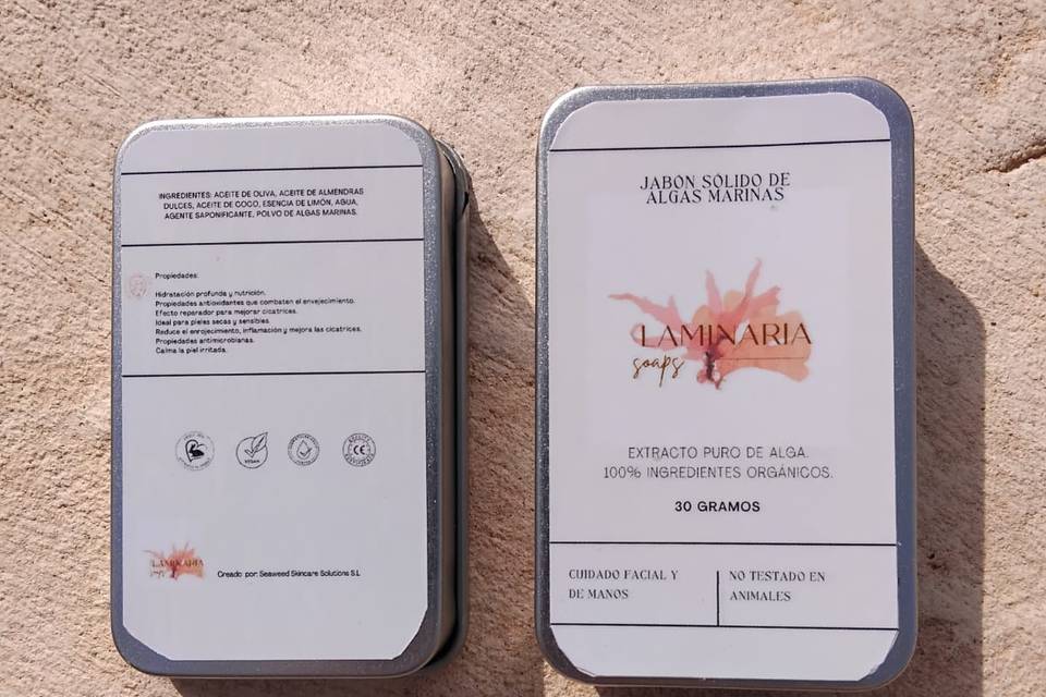 Caja de metal jabonera