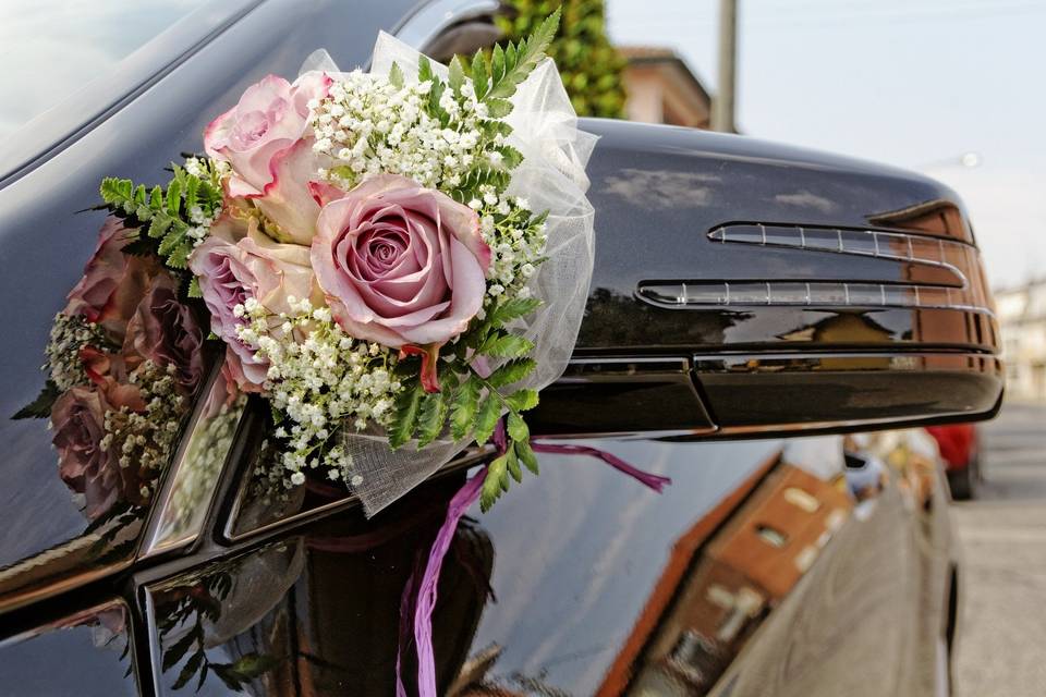 Decoración de coche novios