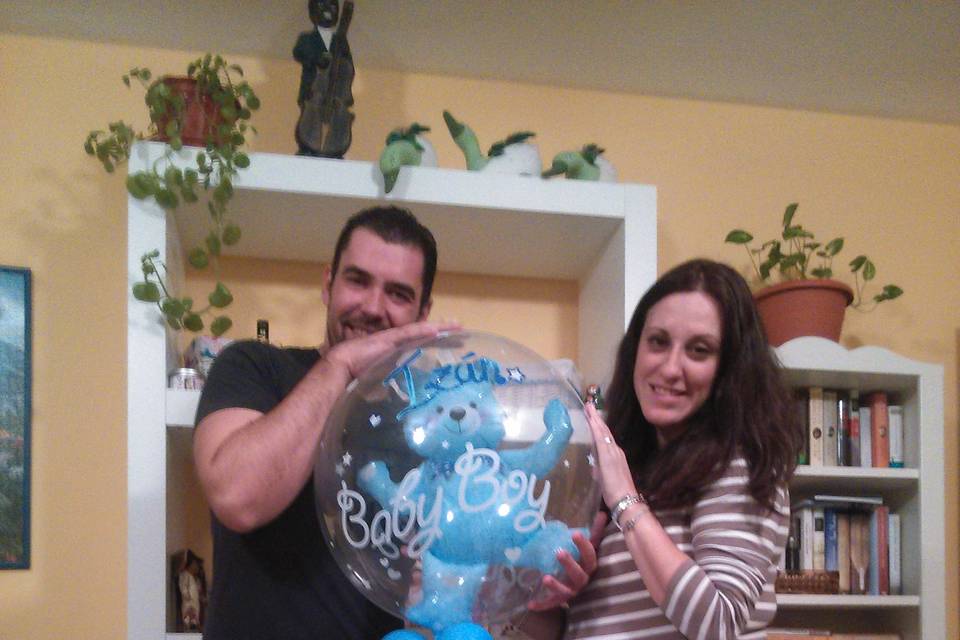 Baby shower  y deco. con globo