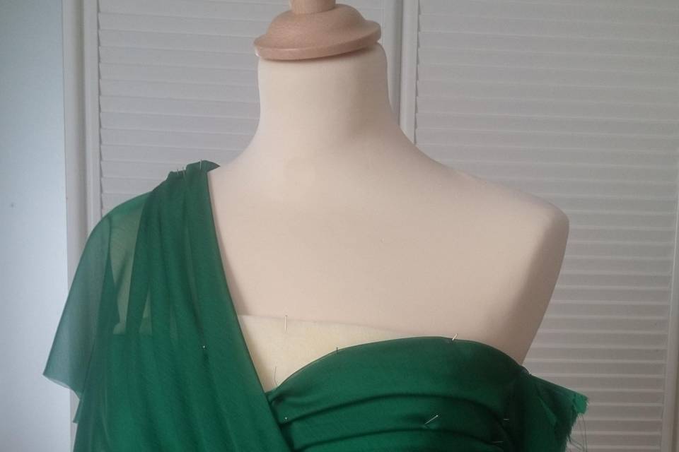 Vestido verde de invitada