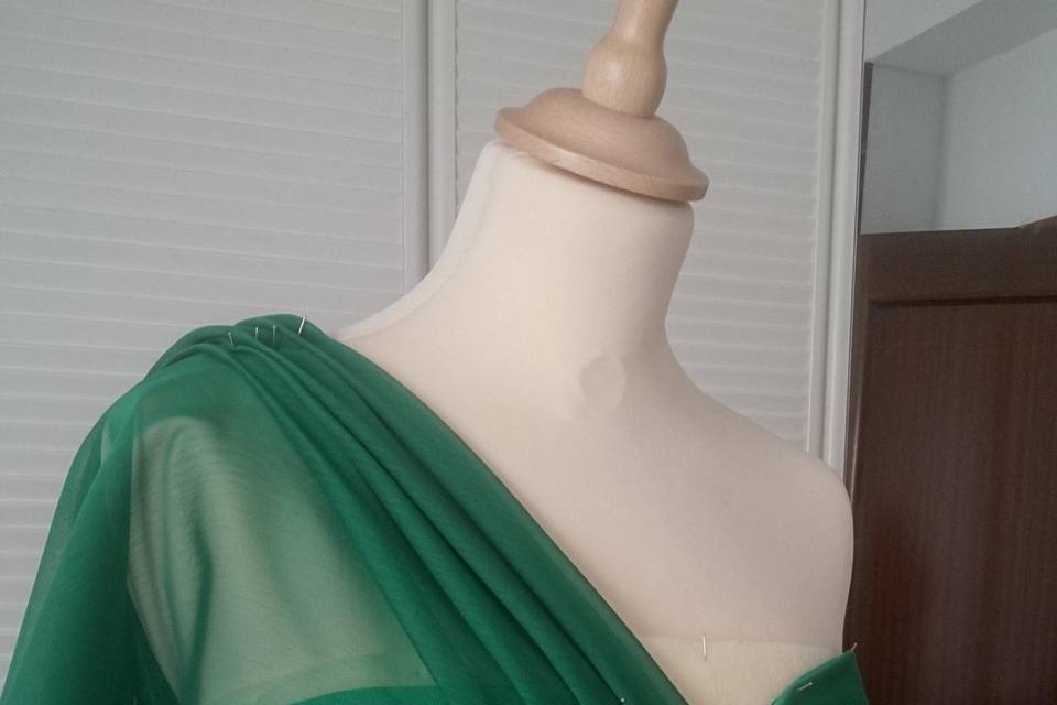 Vestido verde de invitada