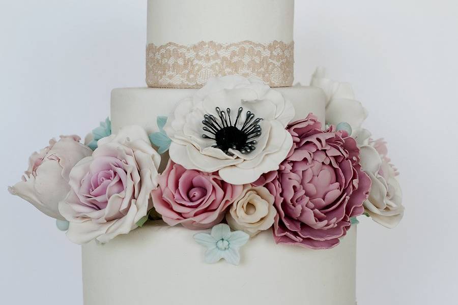 Tarta de boda mil flores