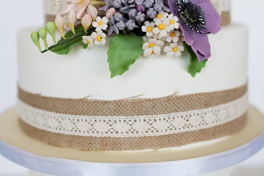 Tarta de boda rústica