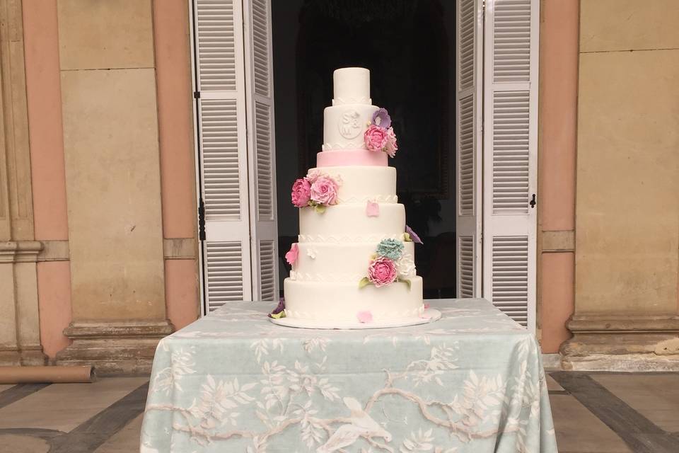 Tarta de boda de primavera