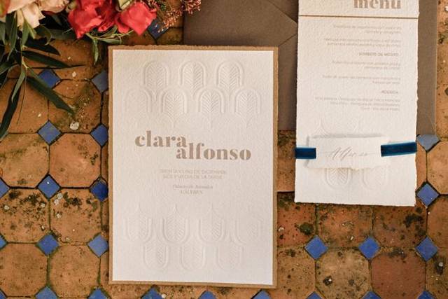 Invitación letterpress