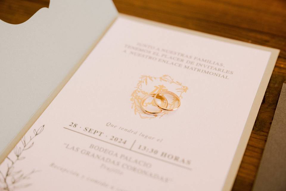 Invitación con estampación
