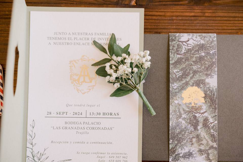 Invitación con estampación