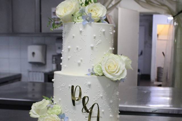 Tarta con perlitas