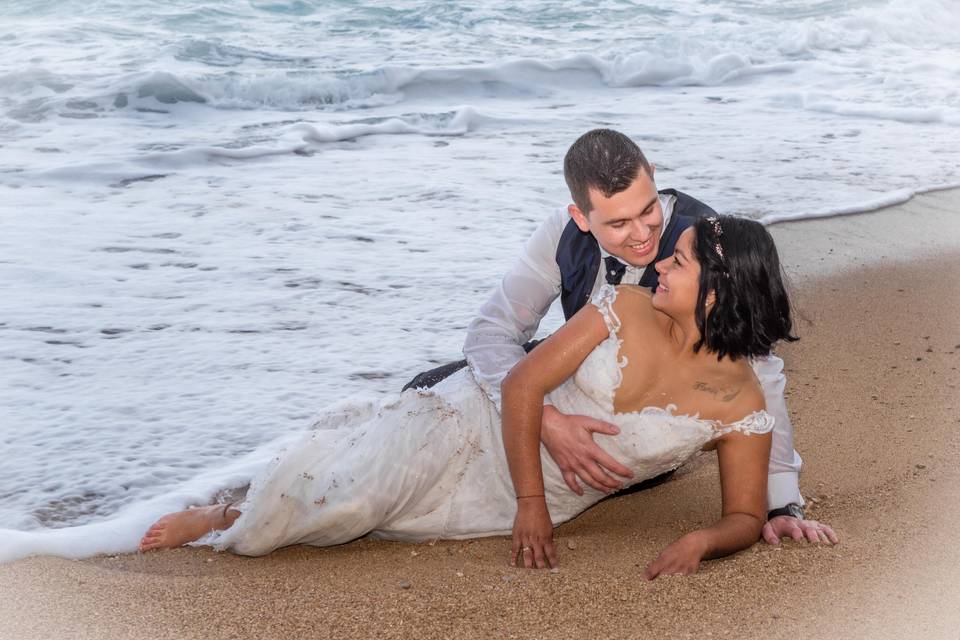 Acabamos en la playa