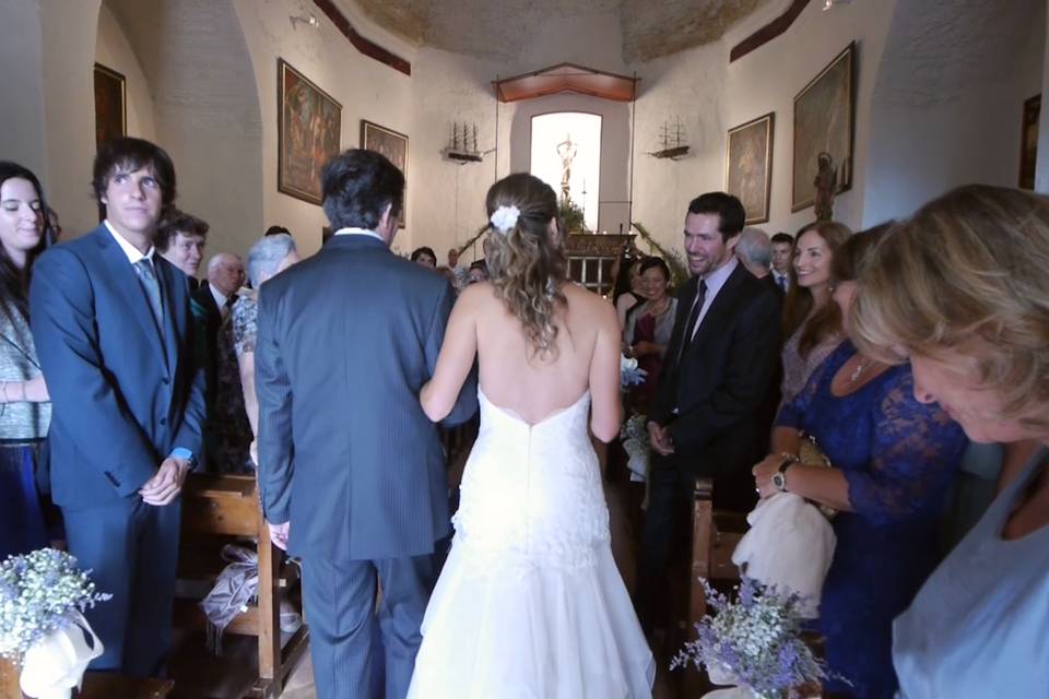 Imagen del vídeo de la boda