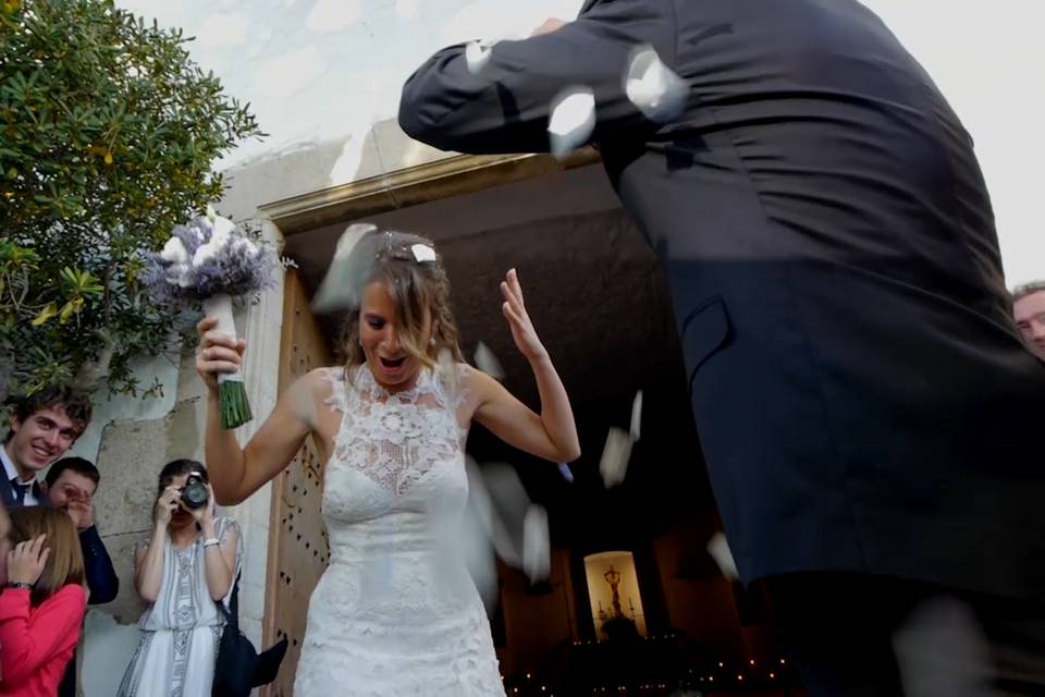 Imagen del vídeo de la boda