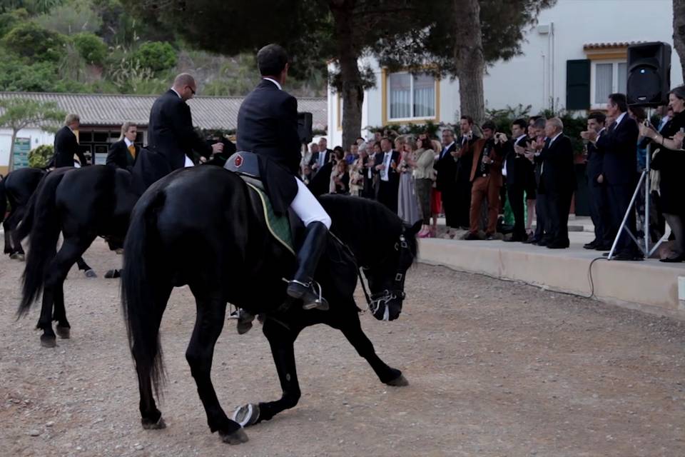 Imagen del vídeo de la boda