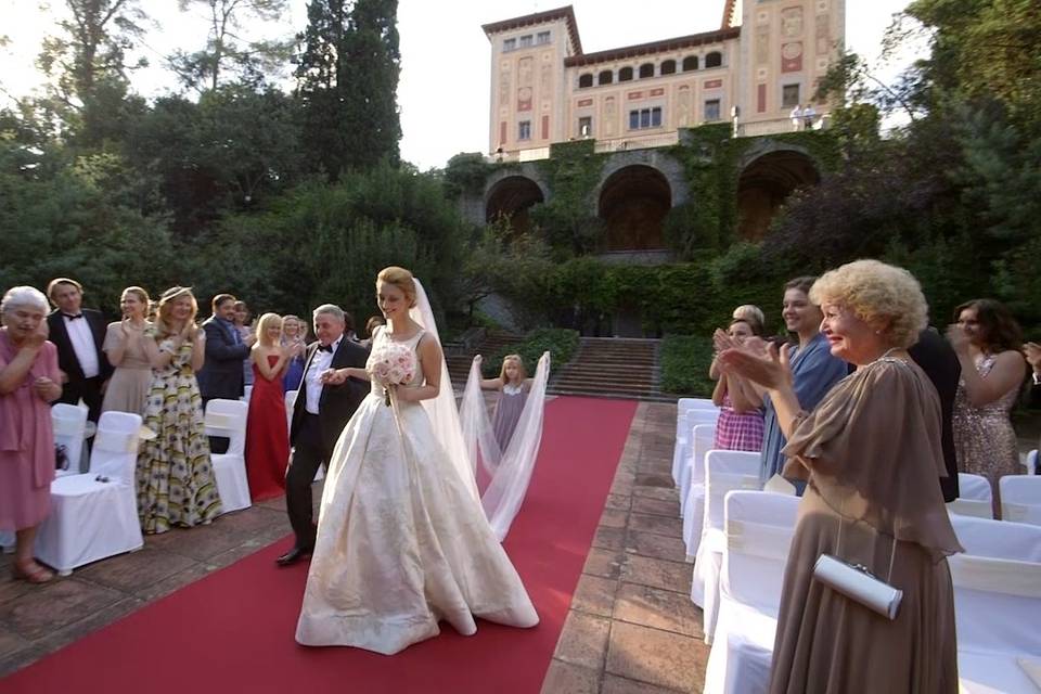 Imagen del vídeo de la boda