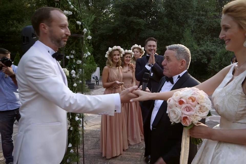 Imagen del vídeo de la boda